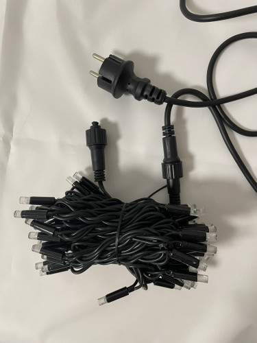 Морозостойкая гирлянда нить уличная 10 метров мерцающая разноцветная