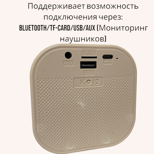 Мини караоке система K12 bluetooth колонка с 2 микрофонами