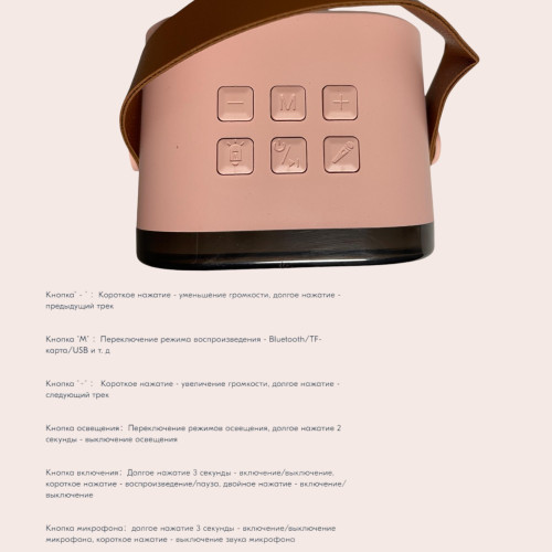 Мини караоке система K12 bluetooth колонка с 2 микрофонами