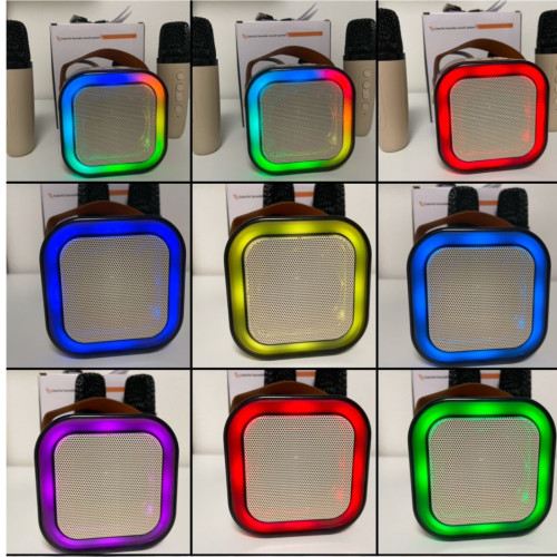 Мини караоке система K12 bluetooth колонка с 2 микрофонами