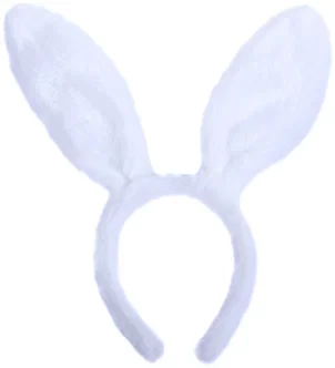 Ободок заячьи ушки белые