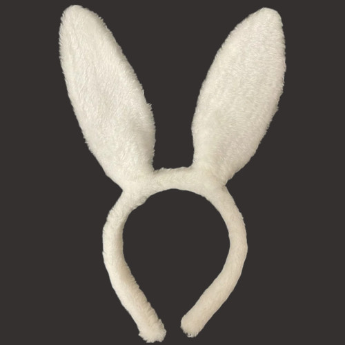 Ободок заячьи ушки белые