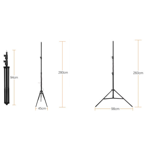 Усиленный штатив трипод трехсекционный регулируемый от 94 до 280 см 