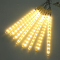 Гирлянда тающие сосульки желтый 50 см (8 сосулек на проводе 3м)