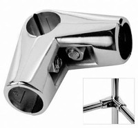 Угловой соединитель трех труб к системе Джокер Joker 25мм UNO-04 (R-43У) + ключ для соединителя