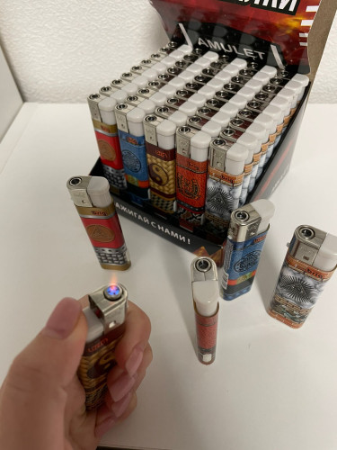 B595 AMULET, турбо с фонариком, 50 штук в блоке