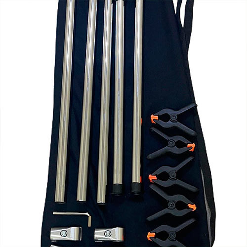 Фотофон тканевый хромакей со стойкой / разборная стойка 2х2 метра + зеленый хромакей тканевый 2х2,9 м