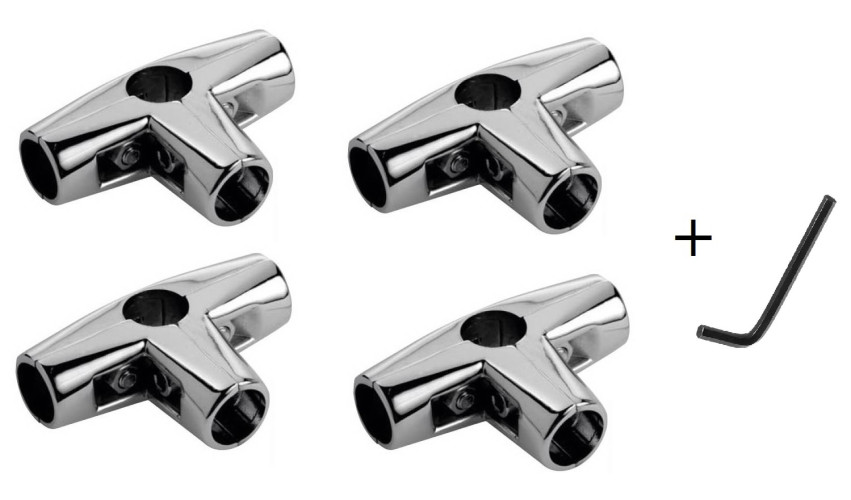 UNO-07 Соединитель угловой 4-х труб Джокер (Крепеж трехплечий R-44AN) + ключ