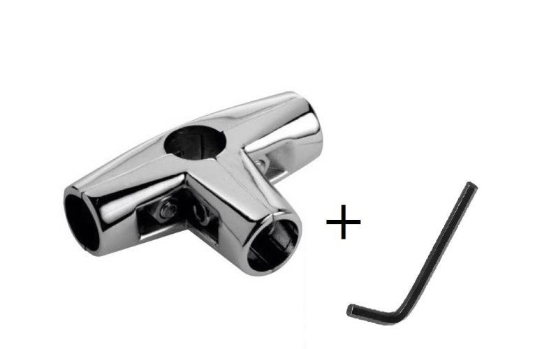 UNO-07 Соединитель угловой 4-х труб Джокер (Крепеж трехплечий R-44AN) + ключ