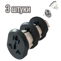 3 шт/уп Сетевой адаптер для путешествий, Универсальный сетевой адаптер с европейской вилкой на Китай / Англия / Россия / Европа