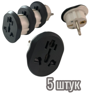 5 шт/уп Сетевой адаптер для путешествий, Универсальный сетевой адаптер с европейской вилкой на Китай / Англия / Россия / Европа