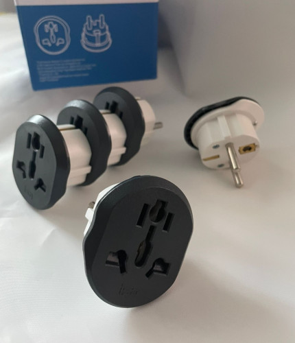 5 шт/уп Сетевой адаптер для путешествий, Универсальный сетевой адаптер с европейской вилкой на Китай / Англия / Россия / Европа