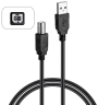 Кабель USB 2.0 - USB Type B для принтера, МФУ, сканера, оргтехники и других периферийных устройств (A штекер - B штекер)