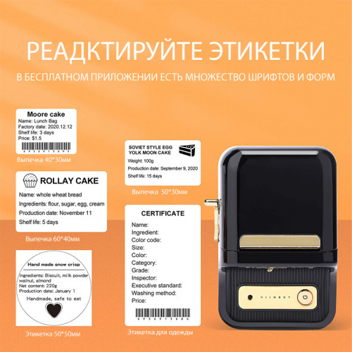 Принтер для этикеток / Термопринтер niimbot B-21 