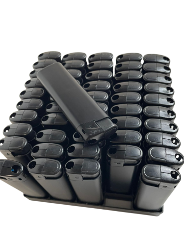 В525 черные матовые 50 штук в блоке под нанесение логотипа с 2-х сторон (чистые, без этикеток)