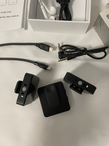 2в1 универсальный петличный микрофон SX85 (2 беспроводных микрофона с приемником для IPhone, Lighting, ПК, DSLR-камеры, Type-C, Android)