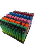 Зажигалки турбо пьезо многоразовые софтач 50 штук в блоке B-800 RAINBOW MATT