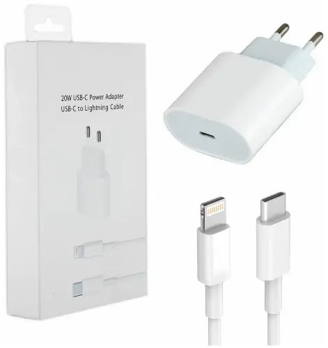 СЗУ Type-C 20W с кабелем Lighting / быстрое сетевое зарядное устройство для iphone
