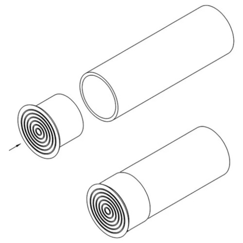 R-15 Ножка заглушка внешняя пластиковая на трубу 25мм Joker