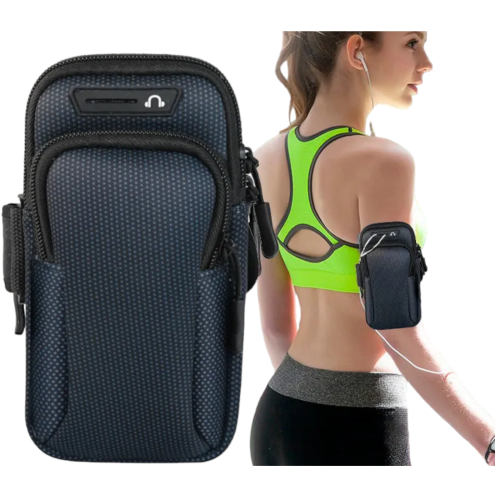 Спортивная сумка чехол на руку для телефона, документов, ключей, два отделения