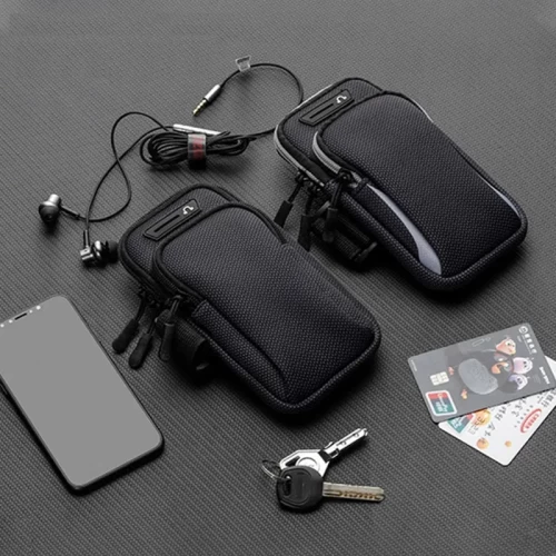 Спортивная сумка чехол на руку для телефона, документов, ключей, два отделения