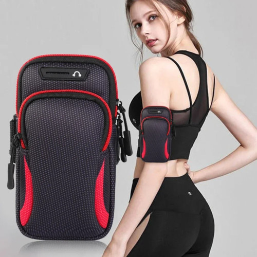 Спортивная сумка чехол на руку для телефона, документов, ключей, два отделения