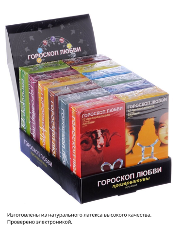 Презервативы Гороскоп любви №12, 144 презерватива (12 уп х 12 шт)