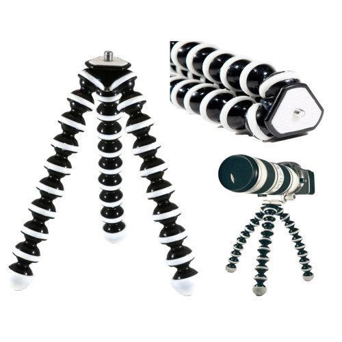 Гибкий трипод штатив настольный 25см 2в1 + держатель смартфона (резьба 1/4" и 3/8")