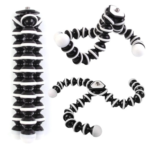 Гибкий трипод штатив настольный 25см 2в1 + держатель смартфона (резьба 1/4" и 3/8")