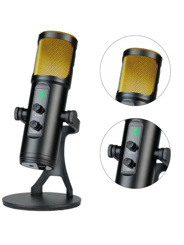 Игровой микрофон для стриминга с подсветкой RGB WM-U60 