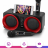 SDRD SD-307 bluetooth колонка караоке с беспроводными перезаряжаемыми микрофонами / колонка + 2 микрофона