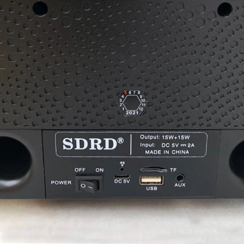 SDRD SD-307 bluetooth колонка караоке с беспроводными перезаряжаемыми микрофонами / колонка + 2 микрофона