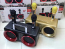 SDRD SD-307 bluetooth колонка караоке с беспроводными перезаряжаемыми микрофонами / колонка + 2 микрофона