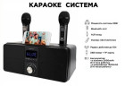 SDRD SD-309 караоке система bluetooth с беспроводными перезаряжаемыми микрофонами / колонка + 2 микрофона