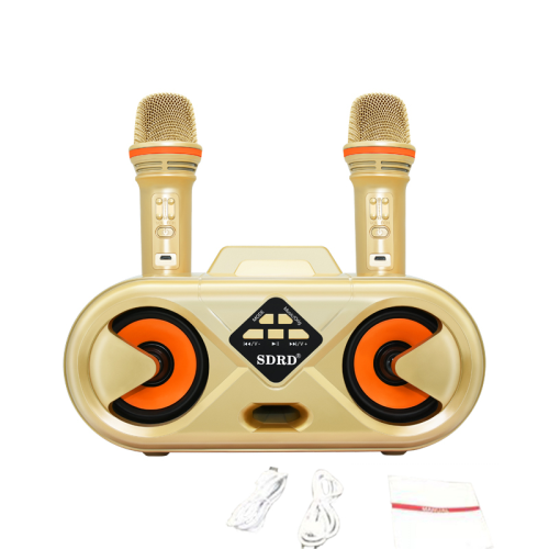 Беспроводная караоке система SDRD SD-303 / bluetooth караоке колонка с 2-мя беспроводными микрофонами