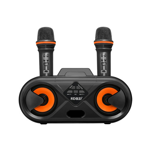 Беспроводная караоке система SDRD SD-303 / bluetooth караоке колонка с 2-мя беспроводными микрофонами