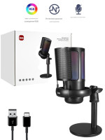 Микрофон для стриминга игровой с подсветкой RGB WM-M60