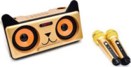 Караоке система SDRD SD-305 / bluetooth колонка с двумя микрофонами / колонка-караоке Котик / Караоке для детей / Колонка с ушками + 2 микрофона