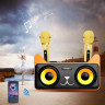 Караоке система SDRD SD-305 / bluetooth колонка с двумя микрофонами / колонка-караоке Котик / Караоке для детей / Колонка с ушками + 2 микрофона