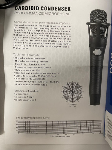 Конденсаторный микрофон E300 с аудио кабелем