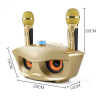 Караоке система SDRD SD-306 / bluetooth колонка с двумя микрофонами / колонка-караоке Сова