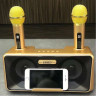 Караоке система на два микрофона SDRD SD-301 / bluetooth колонка-караоке с беспроводными микрофонами