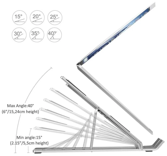 Складная регулируемая настольная подставка для ноутбука и планшета от 10 до 15,6 дюймов K17 Laptop Folding Holder