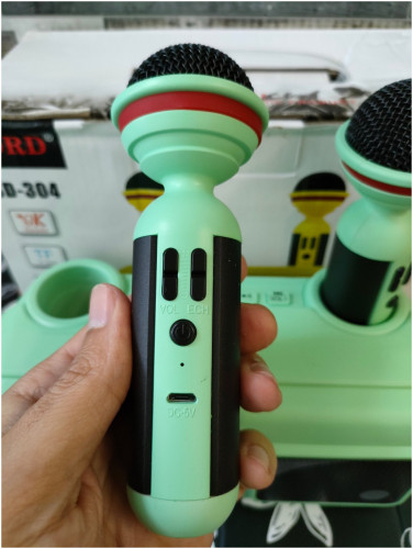 Караоке система с двумя микрофонами SDRD SD-304 / Детская караоке система bluetooth колонка + 2 микрофона