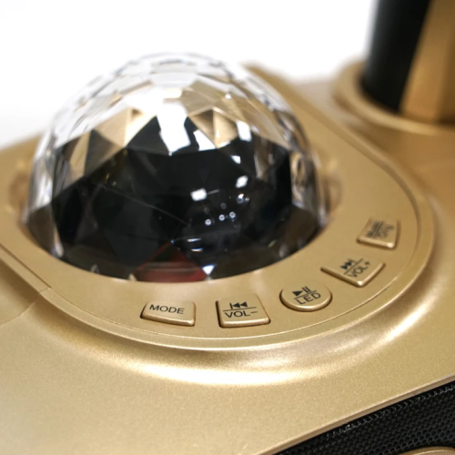 Караоке система с двумя микрофонами SDRD SD-315 со светомузыкой / караоке колонка с дискошаром + 2 микрофона