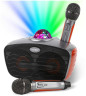 Караоке система с двумя микрофонами SDRD SD-315 со светомузыкой / караоке колонка с дискошаром + 2 микрофона