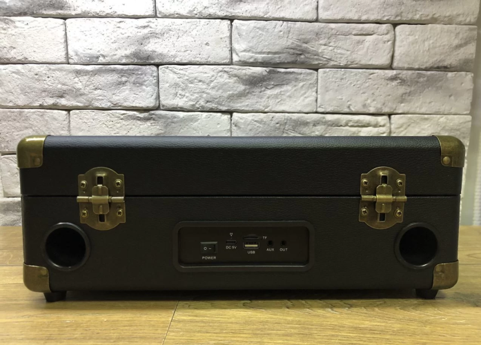 Караоке система колонка с двумя микрофонами SORDA SD-2109 Ретро чемодан черный