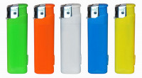Зажигалка пьезо многоразовая с фонариком 50 штук в блоке / зажигалки под нанесение логотипа В812 5 цветов