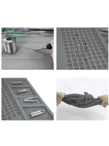 Термостойкий антистатический силиконовый коврик для пайки и ремонта 45х30 см