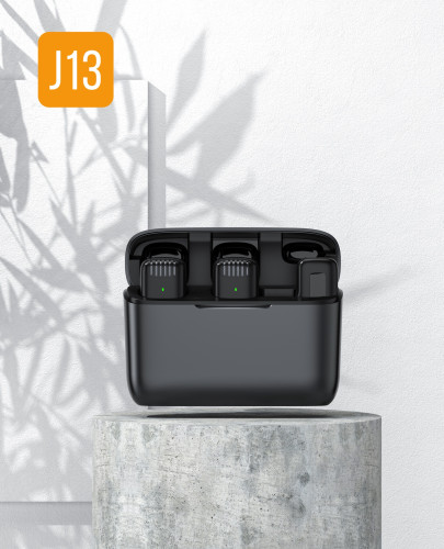 2 в 1 Петличный беспроводной микрофон Lightning набор 2 беспроводных микрофона с приемником и кейсом зарядки